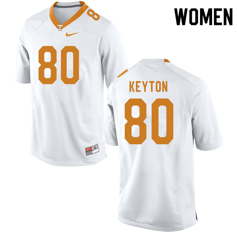 Women #80 Ramel Keyton Tennessee Volunteers College Football Jerseys Sale-White